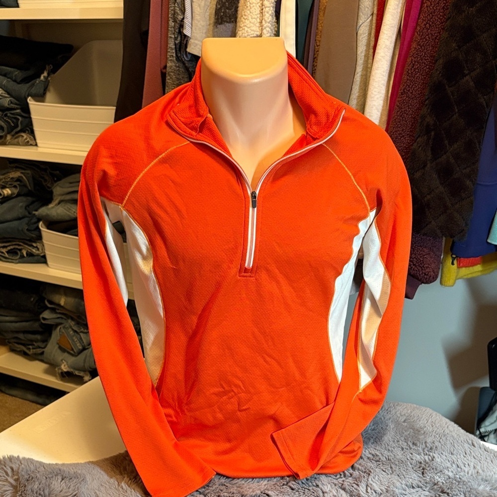 Patagonia Orange Quarter-Zip Sweatshirt